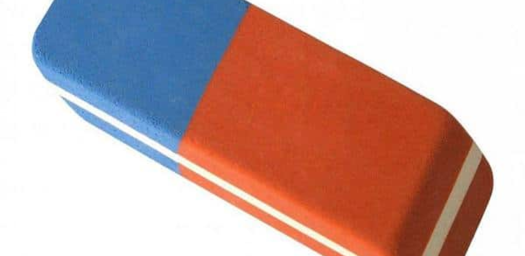 This is what the blue part of twocolor erasers is really for Light